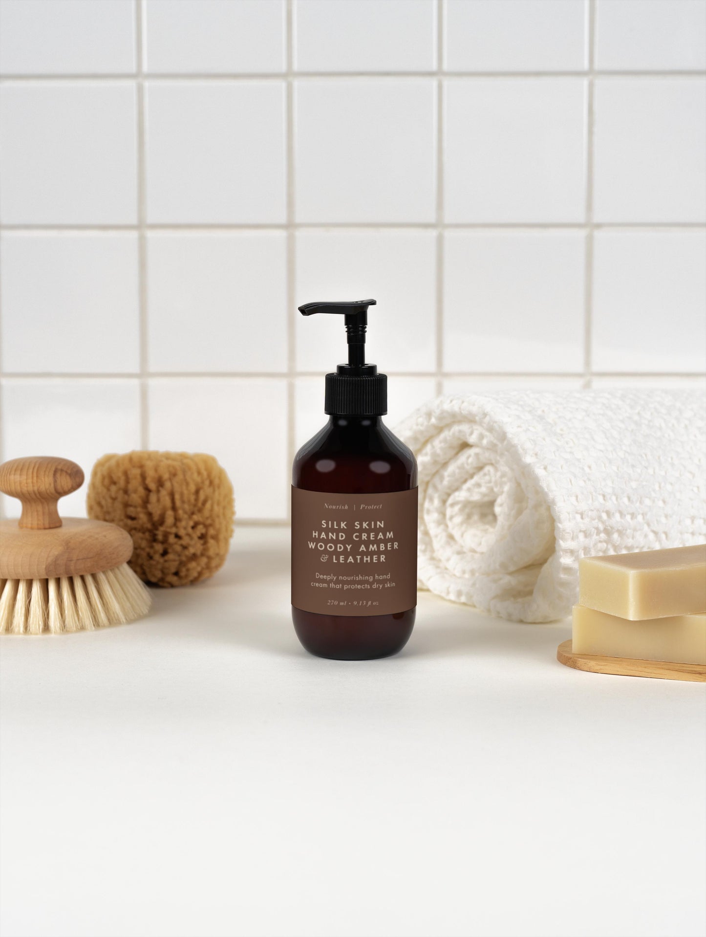 Silk Skin Hand Cream, Woody Amber & Leather