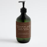 Hand & Body Wash, Peppermint & Dark Cedar