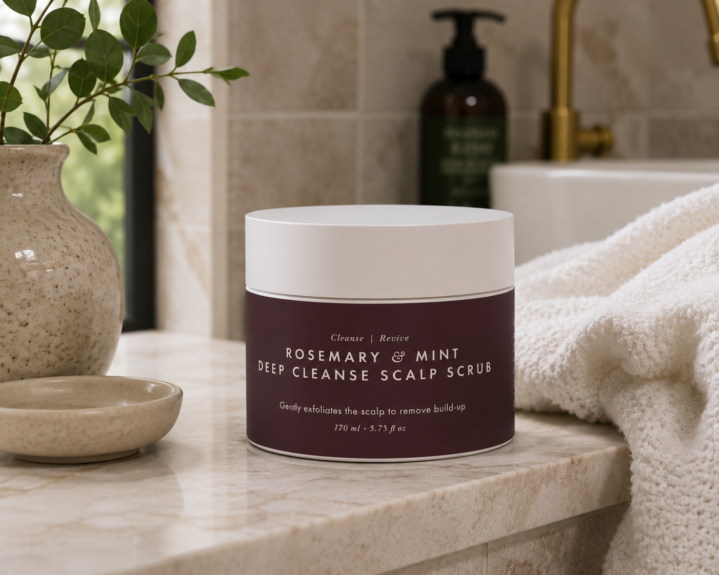 Deep Cleanse Scalp Scrub, Rosemary & Mint