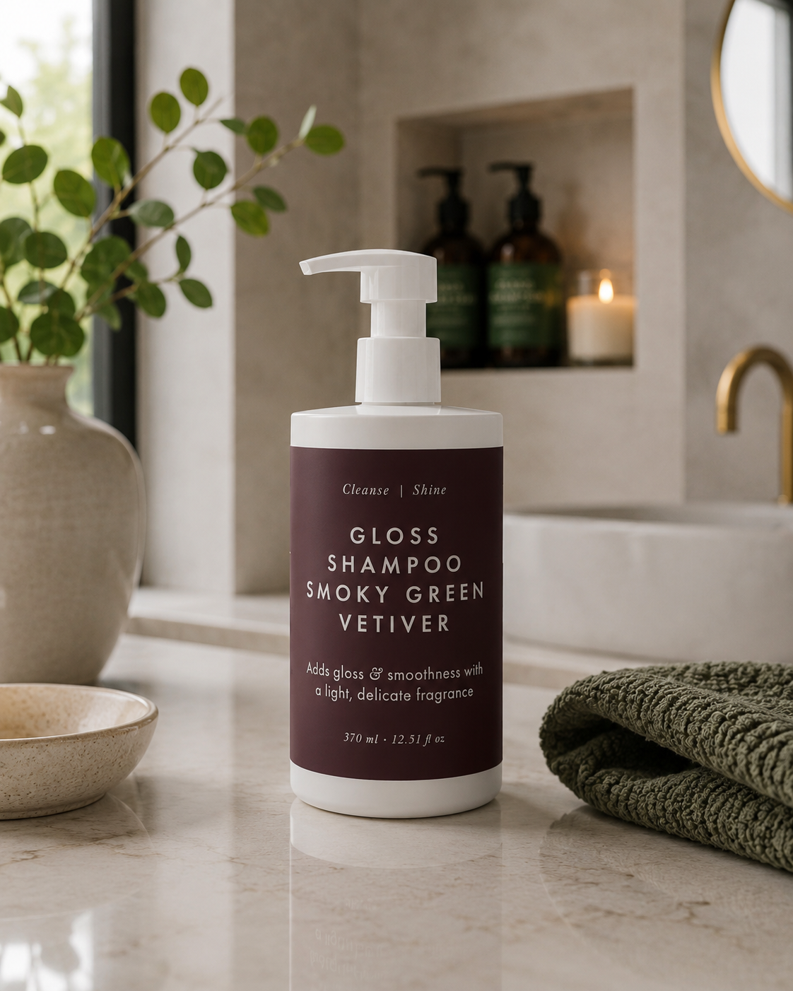 Gloss Shampoo, Smoky Green Vetiver