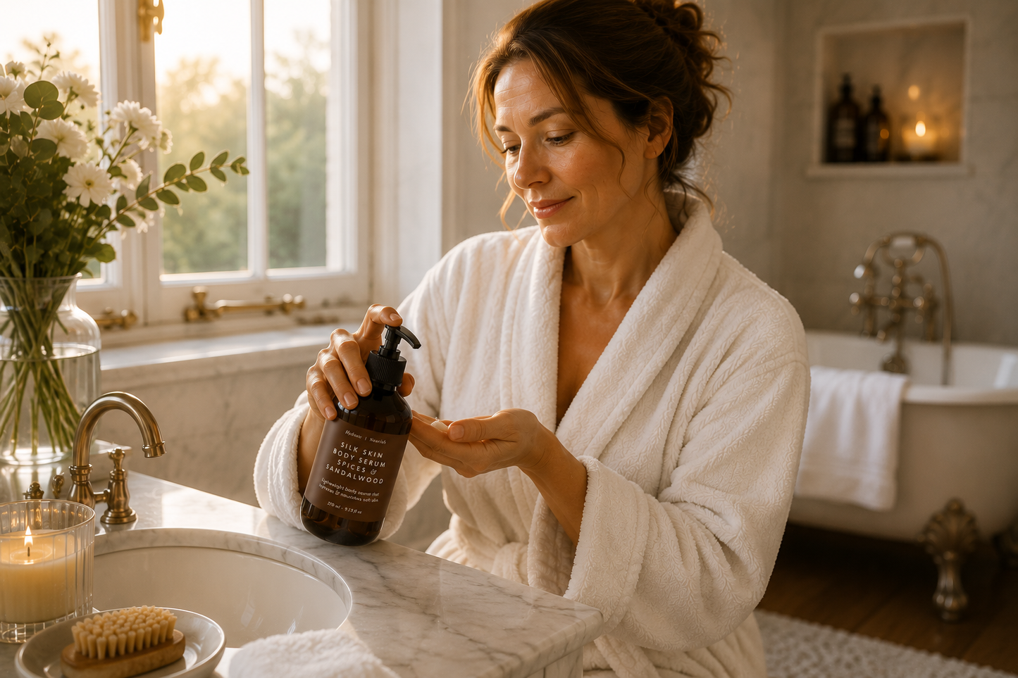 Silk Skin Body Serum, Spices & Sandalwood