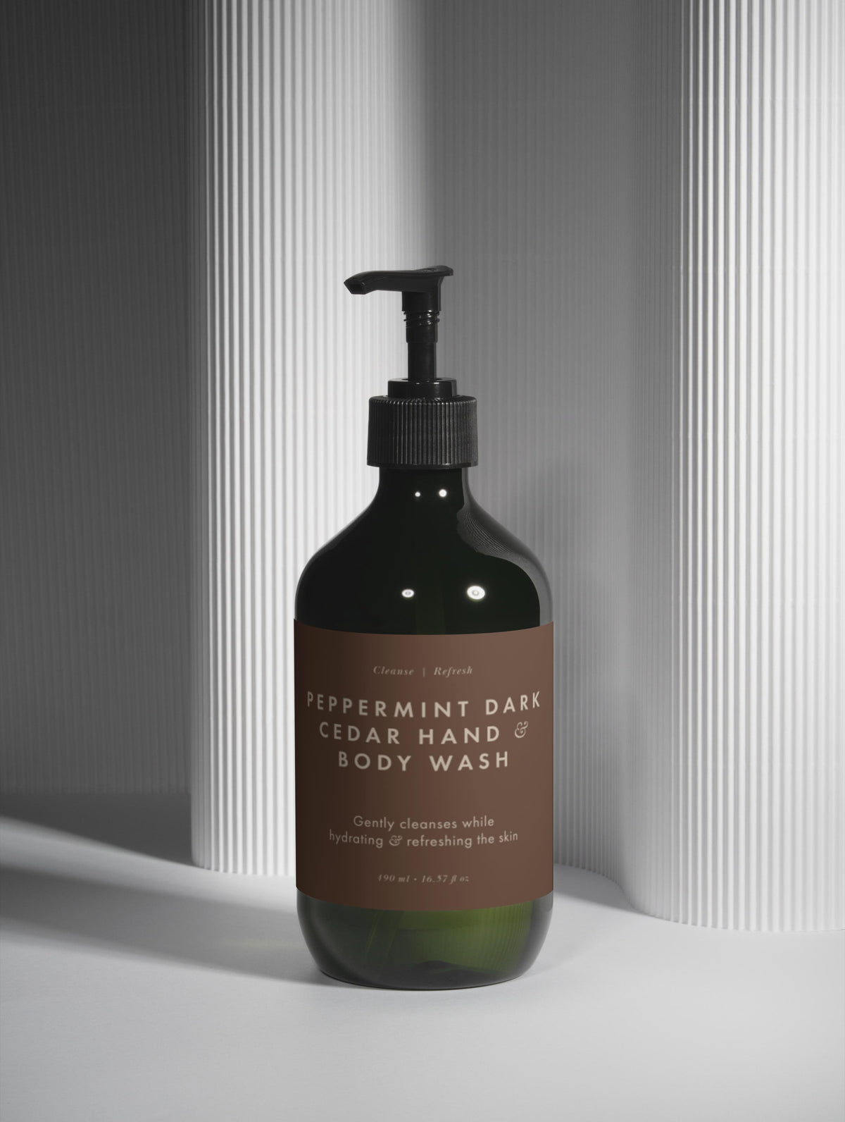 Hand & Body Wash, Peppermint & Dark Cedar